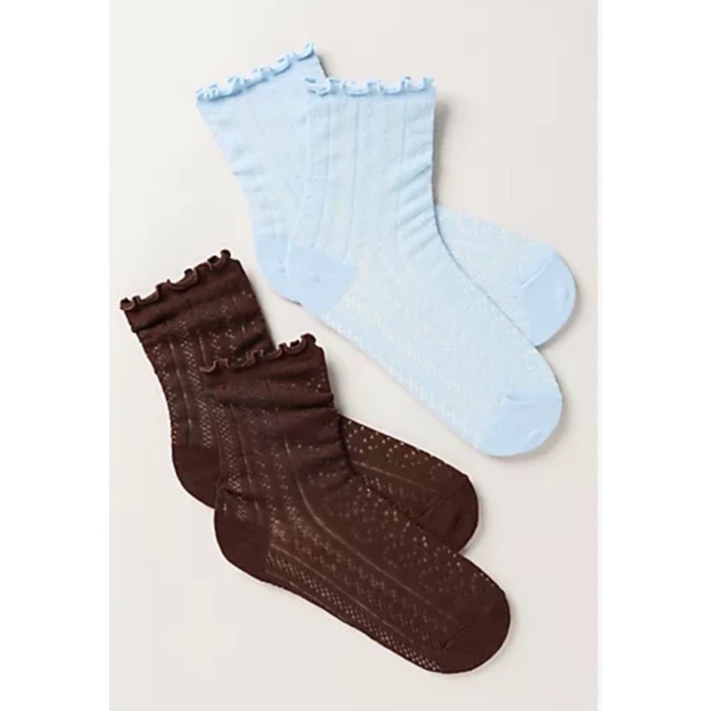 Anthropologie Pointelle Trouser Socks, Set of 2 NWT